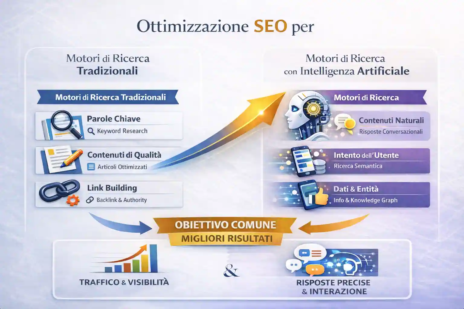 SEO per siti web e ottimizzazione per motori di ricerca AI